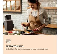 Kitano XL 13 piezas. Juego de cuchillos con bloque 12 cuchillos acero bloque de madera noble Klarstein
