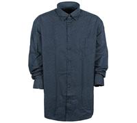Kitaro Camisa Casual Hombres Manga Larga Algodón Azul Extra Largo Alto MT Lt