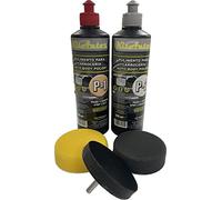 KITAUTOS KP2 Pulimento para Carrocería 2 botellas de 500 Ml y utiles de pulido.