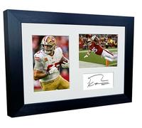 Kitbags & Lockers Fotografía firmada A4 de George Kittle San Francisco del Super Bowl autografiada de 12 x 8 pulgadas, marco de fotos autografiado, póster de fútbol