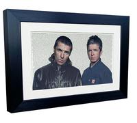 Kitbags & Lockers Marco de fotos A3+ A4 con la letra de la canción Oasis Definitely Maybe (Whats The Story) Morning Glory Display Liam Noel Gallagher Indie Music Photograph Frame Gift Art (A4