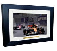 Kitbags & Lockers Marco de fotos A4 de Lando Norris Grand Prix McLaren con autografía firmada, firmada y firmada, póster de Fórmula 1, F1, regalo 3