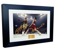 Kitbags & Lockers Marco de fotos firmado A4 de Joe Frazier contra Muhammad Ali Pelea del Siglo de Boxeo autografiado de 12 x 8 pulgadas