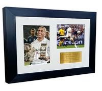 Kitbags & Lockers Marco de fotos firmado por Ronaldo Nazário Real Madrid de 12 x 8 pulgadas, tamaño A4, autógrafo, firmado, fotografía de fútbol, regalo G