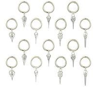KitBeads 14 dijes de calavera de pájaro gótico de 7 estilos antiguos, anillo de puerta de primavera, calavera, botas, zapatos, dijes para decoración de bolsos, llaveros, Acrílico, No es una piedra