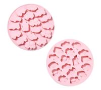 KitBeads 2 moldes de silicona para vehículos, color rosa, 3D, para fondant, coche, autobús, camión, para hornear, jabón, velas, manualidades, decoraciones