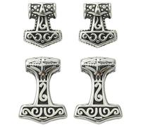 KitBeads 4 dijes de acero inoxidable de 2 estilos de martillo de Thor antiguo vikingo para manualidades, collares, aretes, pulseras, fabricación de joyas, Acrílico, No es una piedra preciosa