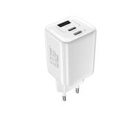 Kitbox Enchufe 120W Cargador Doble USB C Apoyo PPS 5V-20V PD 3.0 65W Carga Rapida Adaptador USB para Samsung Galaxy S24 S23 S22 Google Pixel 10 9 8 7 iPhone 17 16 Pro MAX etc,Blanco