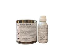 Kitcarbono Resina Tratamiento y Sellado Depositos de Combustible Auto/Moto para 25/30 litros 600gr Color Rojo