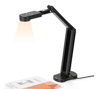 Kitchbai Cámara de Documentos/Document Camera 8MP, 4K USB Webcam con Luces LED de 3 Niveles, Inversión de Imagen, Plegado, Mic duales, para educación a Distancia: Windows, macOS y Chrome OS 2448P