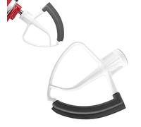 Kitchen-Aid Batidor de Bordes Flexibles 5KFE5T,Kitchen-Aid Batidor Plano Flexible Compatible para K45 KSM75 KSM90 KSM103 KSM111 KSM150 en Aluminio para Accesorio,con Borde de Silicona Flexible