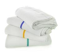 Kitchen All-purpose Bar Mop Towels, Cotton, Professional Grade for Home Kitchen or Restaurant Use - - White (16 X 19) (24, Blue) by Soft Touch Linen