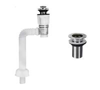Kitchen and bathroom sink drain pipe, bathtub flexible hose, universal faucet pipe, kitchen drainage accessories(White B)