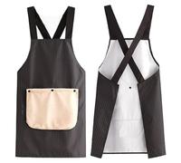 Kitchen Apron - Protective Garment, 1 Piece Bib Cover With Removable Fabric, Cross Back Guard For Cooking, Baking Accessory, Professional Shield For Chef, Butcher, Cleaning, Teaching, Garden And Grill