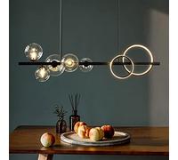 Kitchen Chandelier Glass Hanging Pendant Lamp Insulating G4 Base LED 5 Flame Pendant Light Nordic Adjustable Chandelier