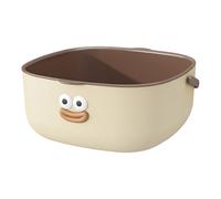 Kitchen Colander Bowl Set, Double Layered Strainer Basket, Compact Large Dishwasher Safe, 10.59x10.39x4.61 inches Fruit Washing Bowl with Drain for Apartment, Home and RV