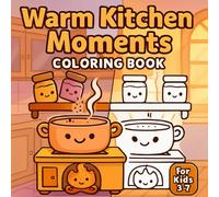 Kitchen Coloring Book for Kids Ages 3-7 - Warm & Cozy Cooking Scenes - 20 Adorable Pages: Warm Kitchen Moments brings playful baking and cooking fun ... screen-free activity for little learners.