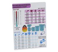 Kitchen Conversion Chart Table Magnet, Cooking Measurement Guide for Weight Temperature Liquid for Baking Cooking Home and Professional Use