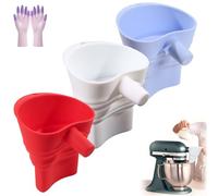 Kitchen Cook Aid Flour Funnel Attachment, Foldable Stand Mixer Accessories, Flour Funnel for Kitchen Cook Aid Mixer, Anti-Spill for Baking Cooking Powder Sugar Egg Liquid (3pcs)