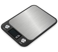 Kitchen Cooking Scale Báscula de cocina 15Kg/1g, pesaje alimentos, balanza café, báscula digital electrónica inteligente, diseño acero inoxidable for cocinar y hornear(Negro,15Kg)