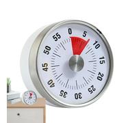 Kitchen Countdown Timer - 60 Minute Wind Up Mechanical Timer | Magnetic Backing Stainless Steel Countdown Timers For Kids' Home and Classroom Activities Or Timeouts
