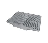 Kitchen Counter Mat, Dish Drying Mat, Heat-Resistant Silicone Protector Pad, Fast-Drain Sink Splash Guard with Lip, Ideal for Refrigerator or Washing Area Use, 15.7x12.7 Inches