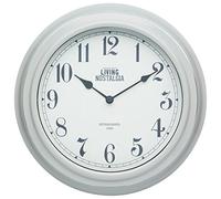 Kitchen Craft 25,5 cm Living Nostalgia Reloj de Pared para Interiores, French Gris