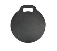 KitchenCraft Bandeja de piedra para hornear, antiadherente, para horno o vitrocerámica, para pizza, pan, tortitas y otras recetas en caja de regalo, redonda, hierro fundido, 27 cm x 6,5 mm