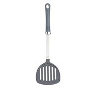 KitchenCraft Volteador profesional redondo de nylon con mango de agarre suave, 36 cm (14"), Plata/Gris, 36 x 10,5 x 3 cm