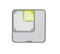 Kitchen Craft Juego de 3 alfombrillas protectoras ajustables para fregadero, 30 x 30 cm, color Gris y Verde