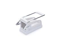 KitchenCraft Astillador de patatas, Cortador profesional de patatas fritas, Plástico y acero inoxidable, 23,5 x 10,5 x 12 cm, Blanco