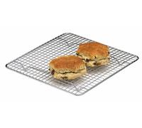 KitchenCraft Rejilla de alambre cromado para enfriar tartas, 25,5 x 25,5 cm (10" x 10") - Cuadrada