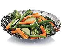 KitchenCraft Cesta para Cacerolas con Diseño Plegable, Acero Inoxidable, Plata, 23 cm