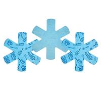 Kitchen Craft Set de Protectores para Sartenes, Algodón, Azul, 40x40x40 cm, 3 Unidades