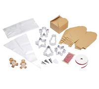 KITCHEN CRAFT Sweetly Does IT Ultimate Christmas Cookie Cutter Set with Sweet, Gift, Piping Bags and Nozzles in Presentation Box, Stainless Steel