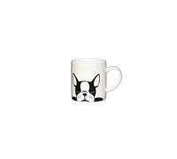 Kitchen Craft Taza Cafe 80Ml Porcelana French Bulldog, Blanco