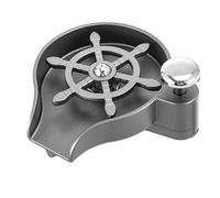 Kitchen Cup Rinsing Tool - Sink Glass Cleaner For Coffee Cups Wine Glasses Sports Bottles Mugs | Premium Stainless Steel with Adjustable Hose, Efficient Spray Nozzle, Hands Free Cleaning Accessory