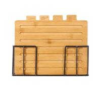 Kitchen Cutting Board - 4 Pieces Wood Meal Prep Accessories, Food Chopping Wooden Boards Set, Artisanal Hardwood Culinary Slicing Station, Timber Food Preparation for Home Use