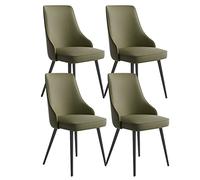 Kitchen Dining Room Furniture Chairs Dining Chairs Set of 4 Living Room side Chairs Water Proof Pu Leather Kitchen Chair with Metal Legs Kitchen Living Room Lounge Counter Chairs, JYLSSKUK, Dark Gr