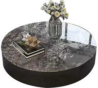 Kitchen Dining Table Set Dining Table Mod Glossy Rock Slab Coffee Table Simple Round Coffee Table In The Living Room Large Drawers Stainless Steel Gilded Base (Color : A Size : 90CM) (A 100CM)