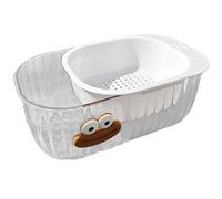 Kitchen Drain Basket - Double Layer Fruit and Vegetable Strainer, Sturdy Mesh Bowl, Compact Multi-Functional Rinsing Tool, Quick Drainage, Easy Storage | Handy Kitchen Accessory for Beans Fruits