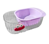 Kitchen Drain Basket - Double Layer Fruit and Vegetable Strainer, Sturdy Mesh Bowl, Compact Multi-Functional Rinsing Tool, Quick Drainage, Easy Storage | Handy Kitchen Accessory for Beans Fruits