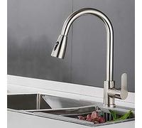 Kitchen Faucet Black with Pull Down Sprayer, 2 Modes Swivel Nozzle, for Kitchen Sink Single Handle, Faucet Pull out,-blackG