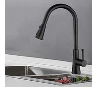 Kitchen Faucet Black with Pull Down Sprayer, 2 Modes Swivel Nozzle, for Kitchen Sink Single Handle, Faucet Pull out,-blackG