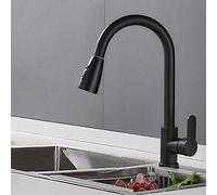 Kitchen Faucet Black with Pull Down Sprayer, 2 Modes Swivel Nozzle, for Kitchen Sink Single Handle, Faucet Pull out,-blackE