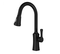 Kitchen Faucet Black with Pull Down Sprayer Hot and Cold 360°Rotating Brass Kitchen Sink Faucets Complete Accessories Easy Installation