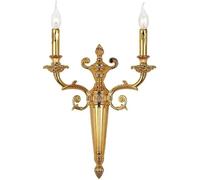 Kitchen Faucet European Double Head Vintage Candle Lamp Mid Century Industrial Iron Wall Light Fixtures for Bedroom Living Room Hallway(Gold)