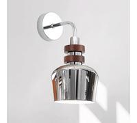 Kitchen Faucet Iluminación Matriz Moderna Lámpara Nogal Creativa Vintage Lectura cabecera, E27 Bauhaus Decoración del hogar Luz la Pared Fixture Minimalista de Madera Apliques (b)