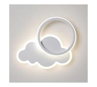 Kitchen Faucet LED Minimalist Circular Cloud with Soft Light Indoor Home Bedroom and Living Room Wall Lamp(Warm Light,29cm)
