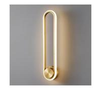 Kitchen Faucet Minimalist Brass Bathroom LED Sconces Ring Bedroom Bedside Lights Fixture Indoor Home Wall Lamp for Living Room(50cm)